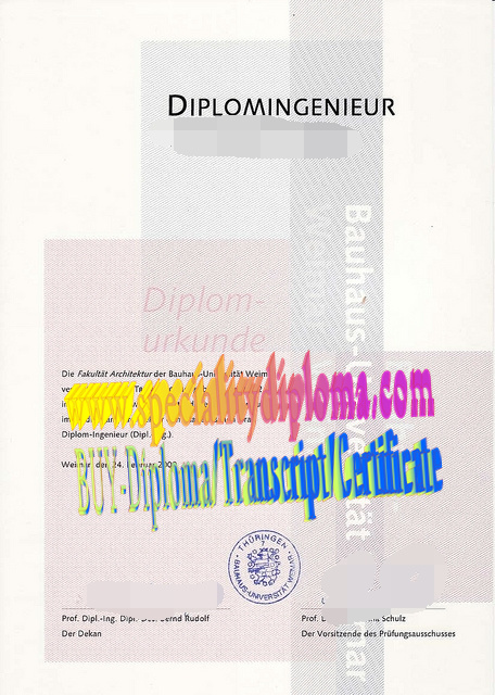 Buy Bauhaus Universitat Weimar Diploma Online