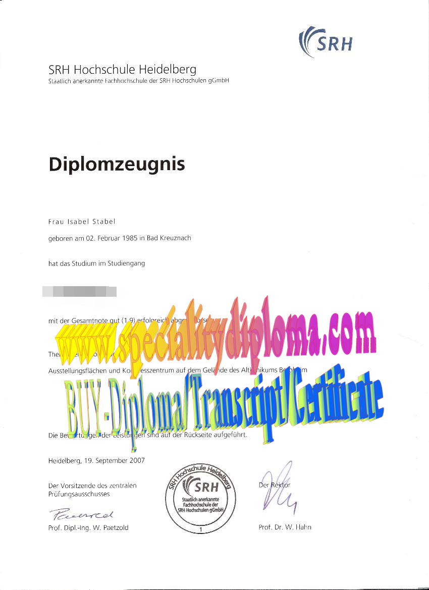 Buy Fachhochschule Heidelberg Diploma Online