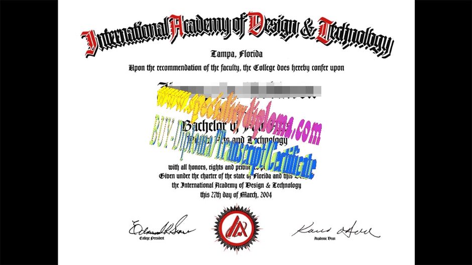 Buy International Academy of Design and Technology Diploma Online