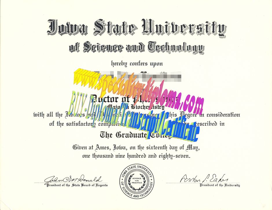 Buy Iowa State University of Science and Technology Diploma Online