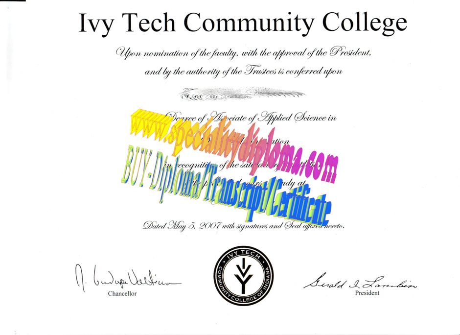 Buy Ivy Tech Community College Diploma Online