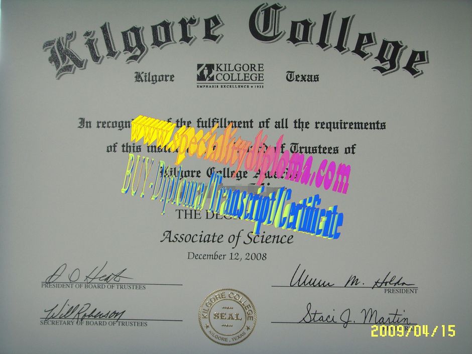 Buy Kilgore College Diploma Online