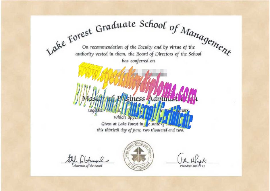 Buy Lake Forest Graduate School of Management Diploma Online