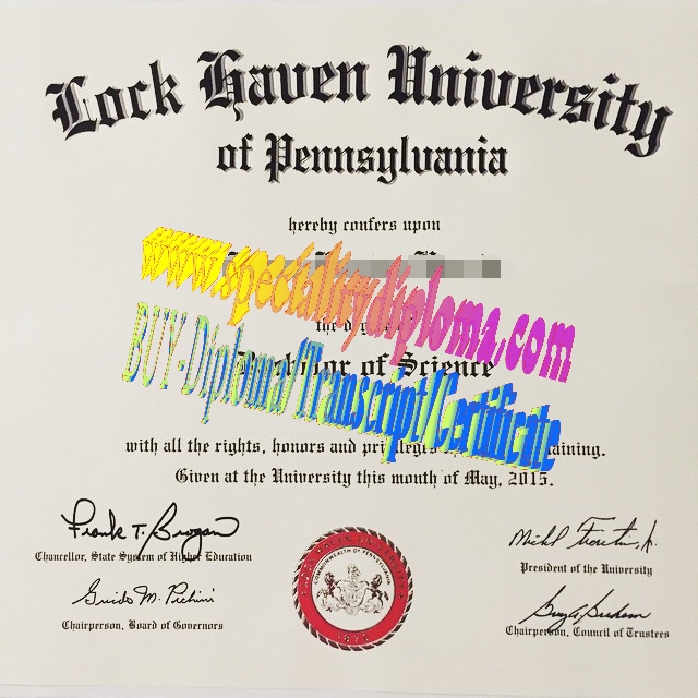 Buy Lock Haven University of Pennsylvania Diploma Online