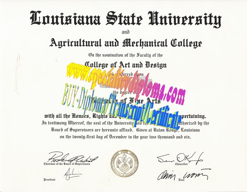 Buy Louisiana State University and Agricultural and Mechanical College Diploma Online