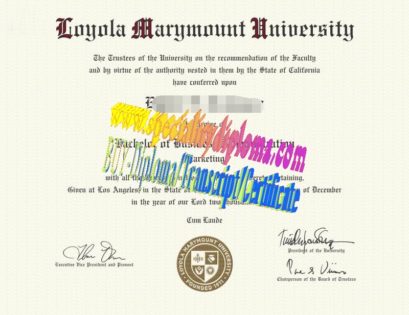 Buy Loyola Marymount University Diploma Online