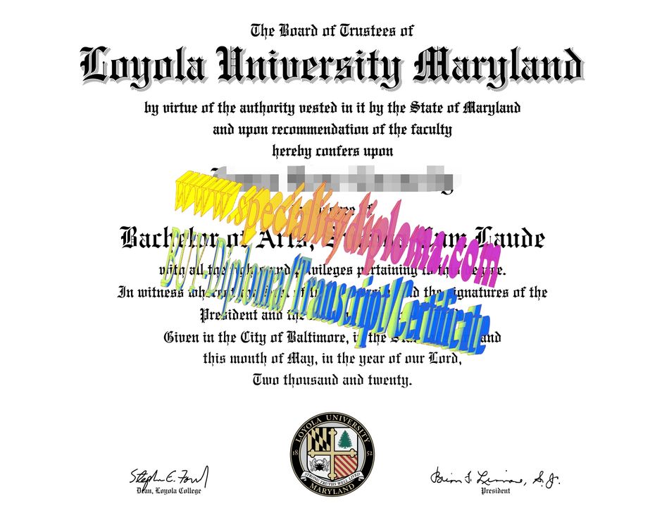 Buy Loyola University Maryland Diploma Online