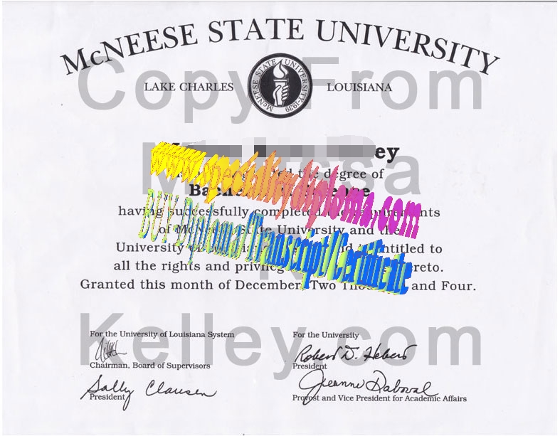 Buy McNeese State University Diploma Online