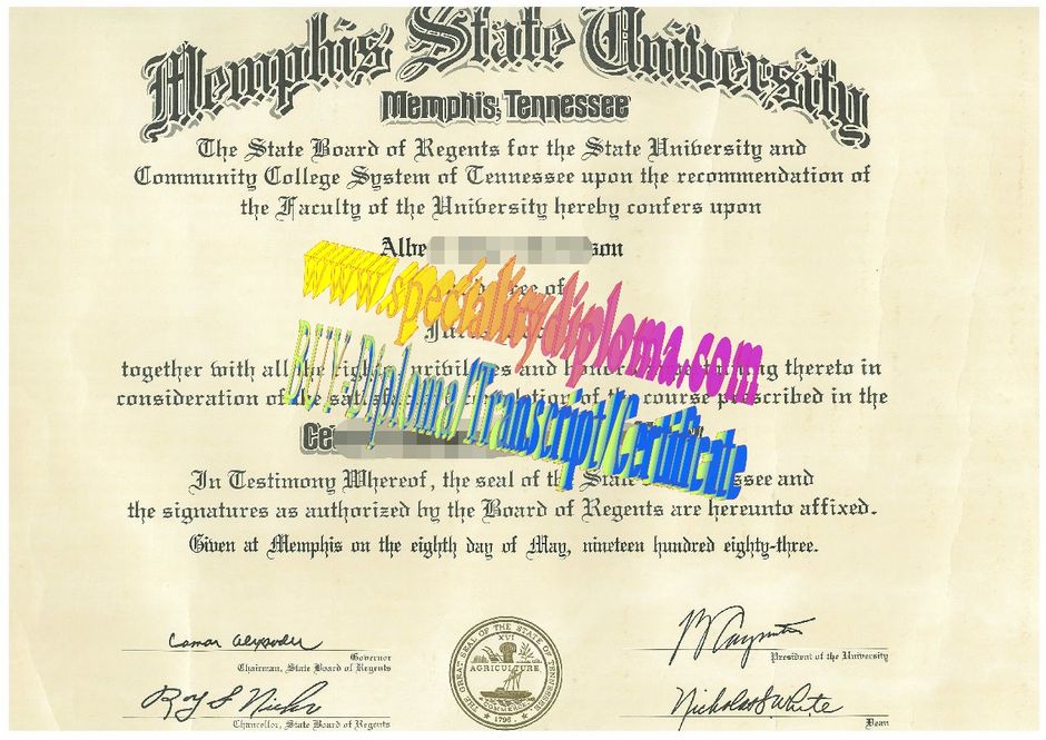 Buy Memphis State University Diploma Online