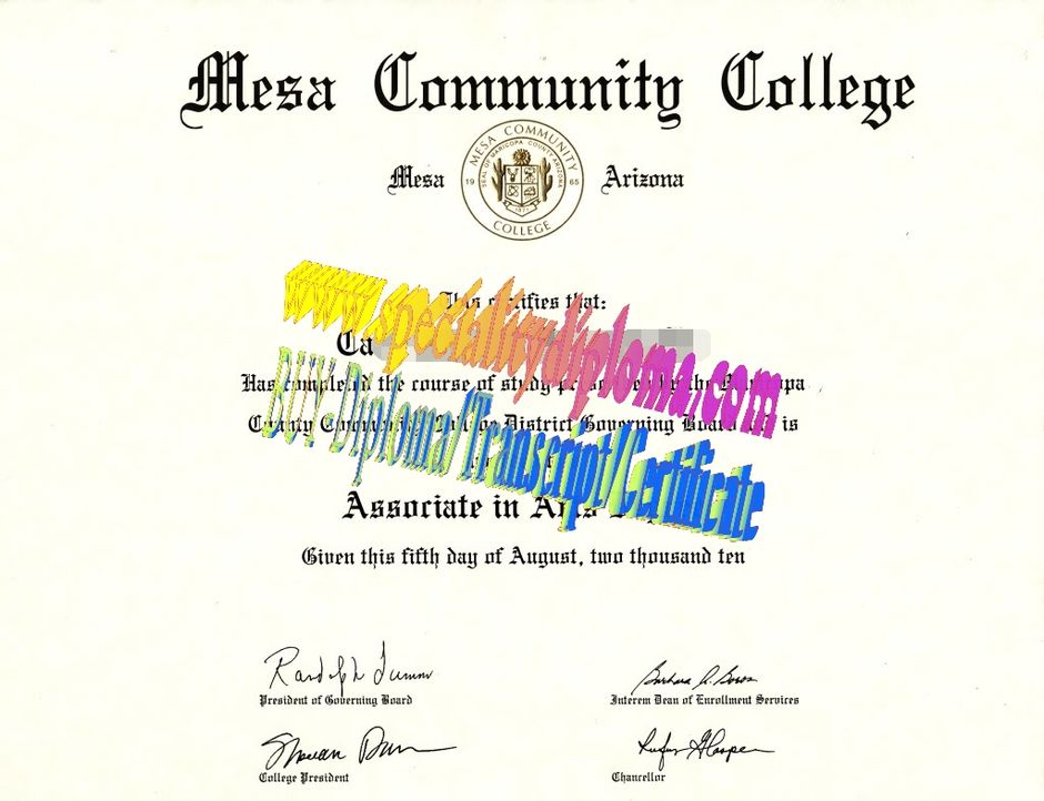 Buy Mesa Community College Diploma Online