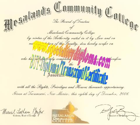 Buy Mesalands Community College Diploma Online