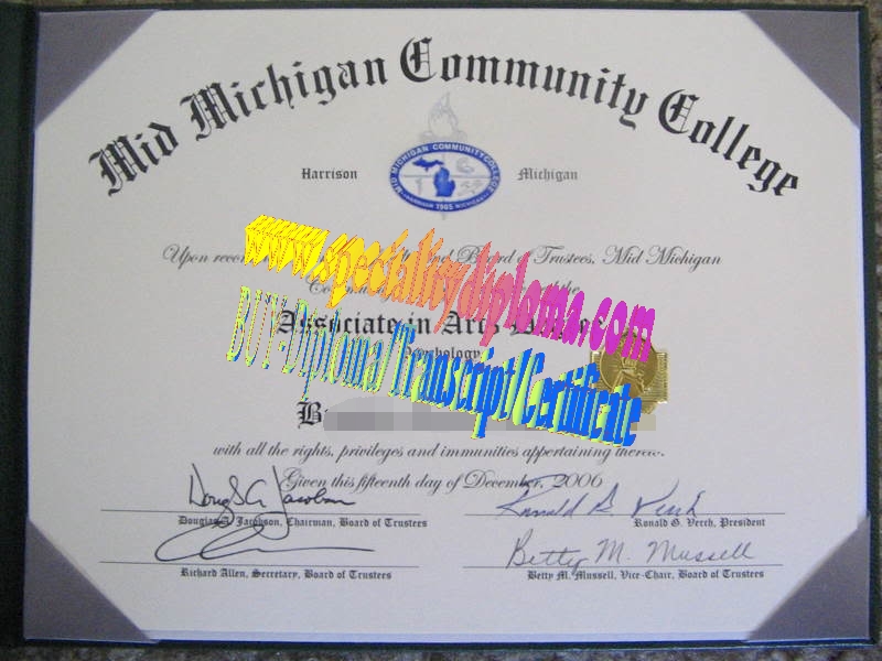 Buy Mid Michigan Community College Diploma Online