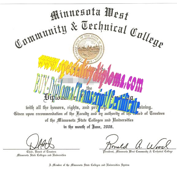 Buy Minnesota West Community and Technical College Diploma Online