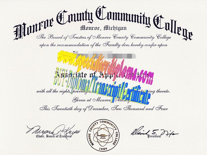 Buy Monroe County Community College Diploma Online