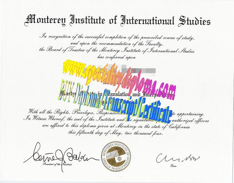 Buy Monterey Institute of International Studies Diploma Online