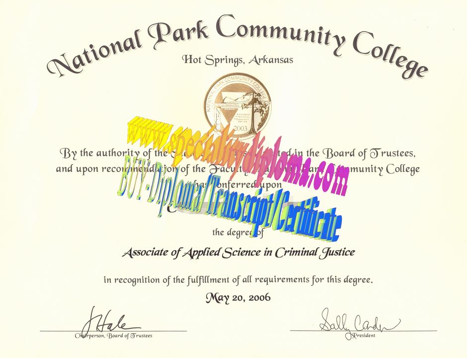 Buy National Park Community College Diploma Online