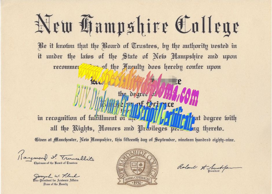 Buy New Hampshire College Diploma Online