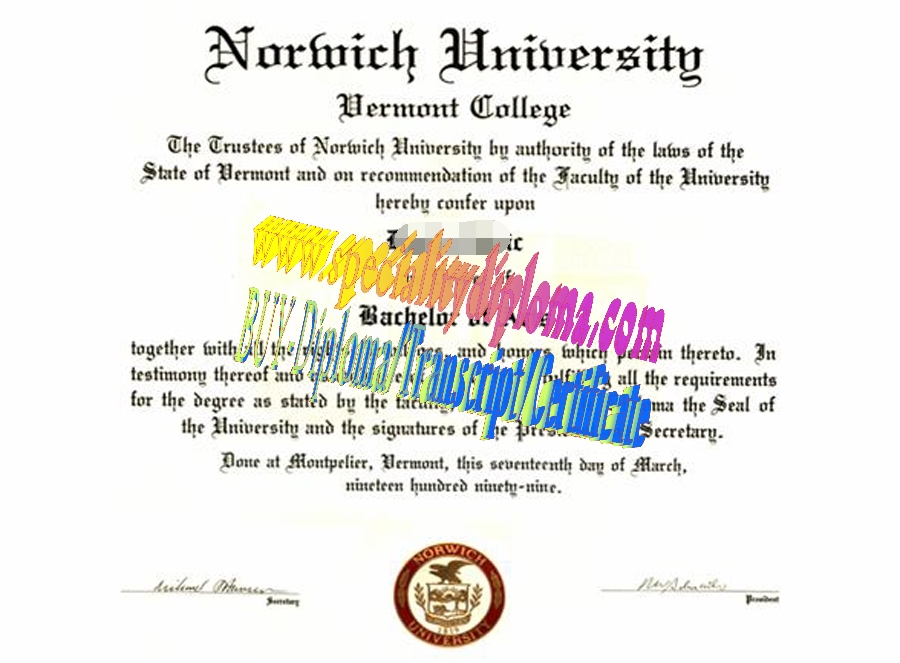 Buy Norwich University Diploma Online