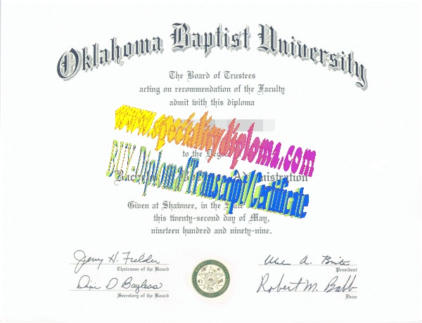 Buy Oklahoma Baptist University Diploma Online