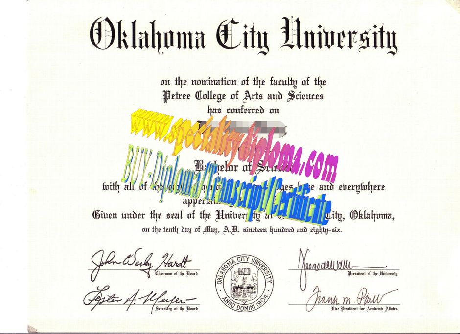 Buy Oklahoma City University Diploma Online