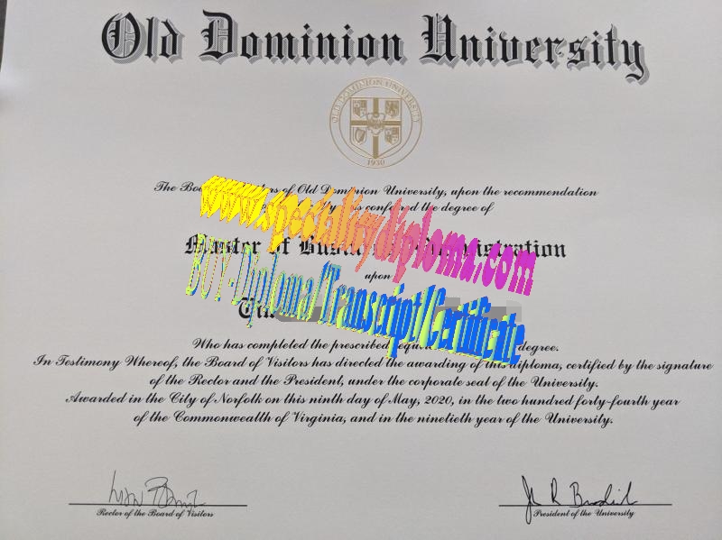 Buy Old Dominion University Diploma Online