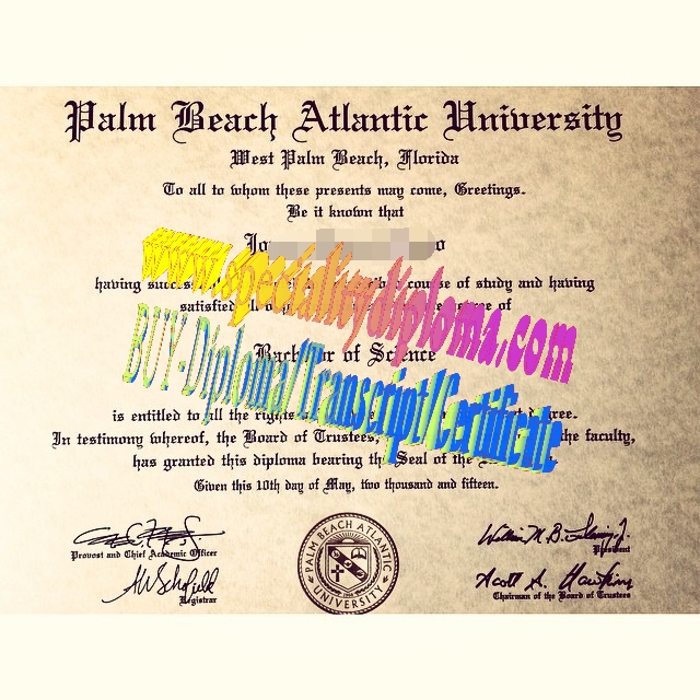 Buy Palm Beach Atlantic University Diploma Online