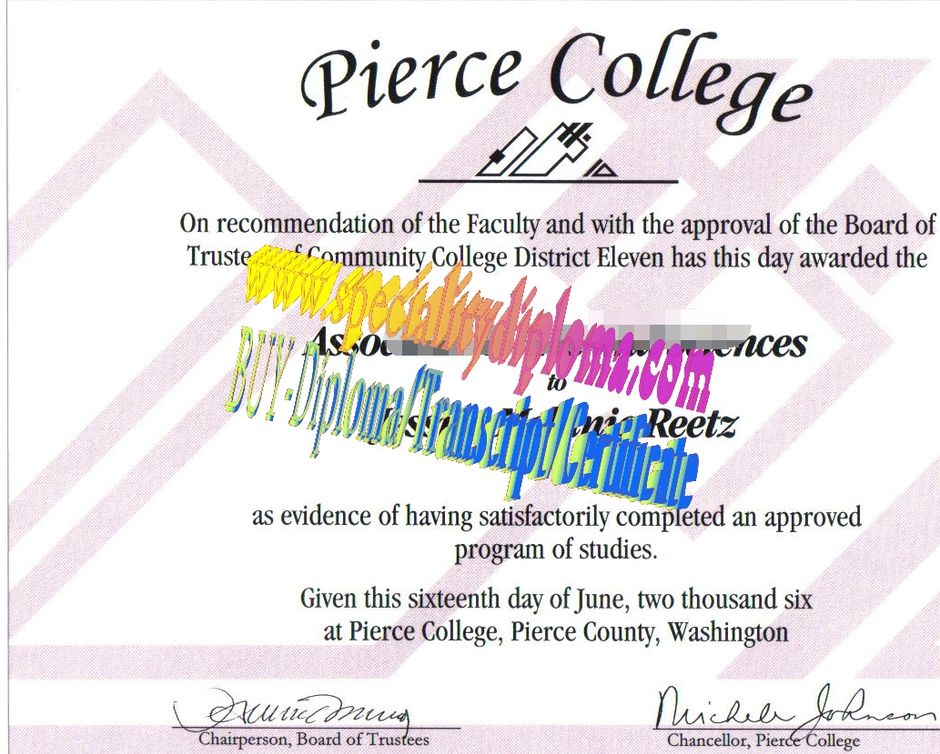 Buy Pierce College Diploma Online