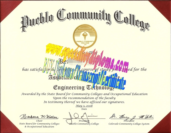 Buy Pueblo Community College Diploma Online