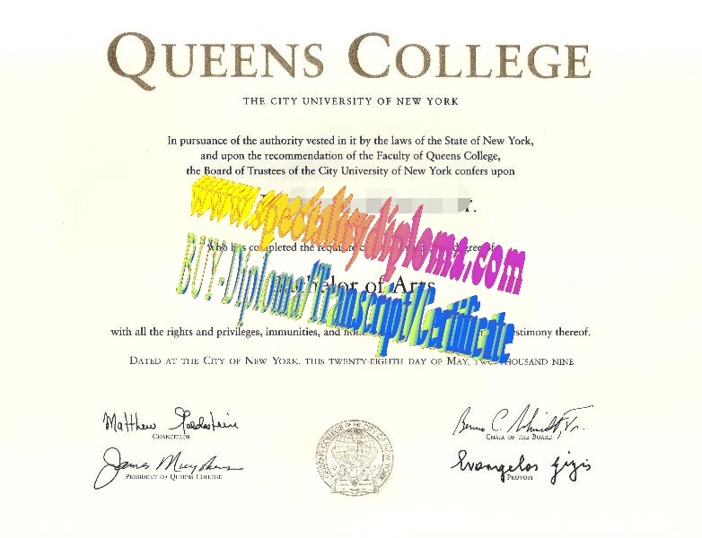 Buy Queens College, City University of New York Diploma Online