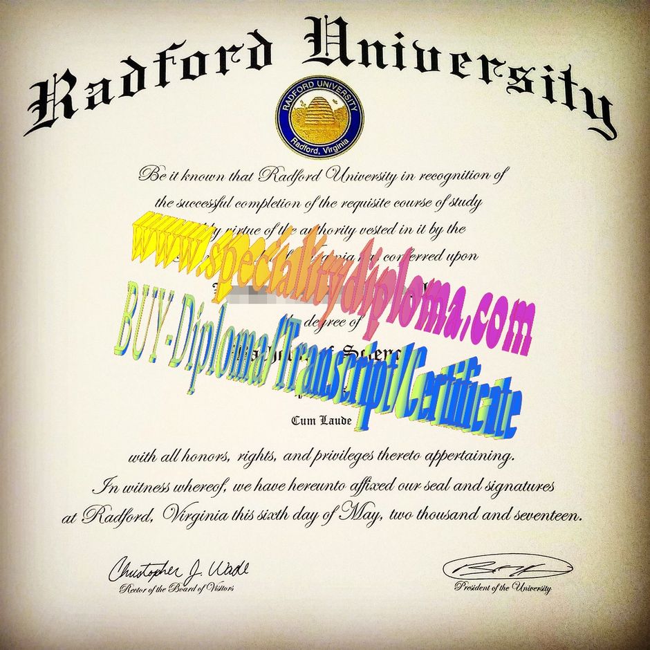 Buy Radford University Diploma Online