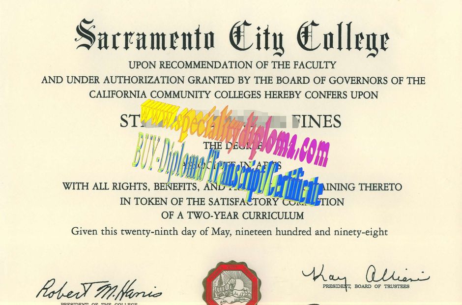 Buy Sacramento City College Diploma Online