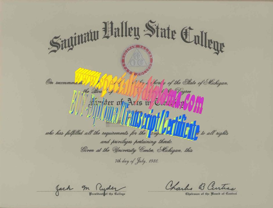 Buy Saginaw Valley State University Diploma Online