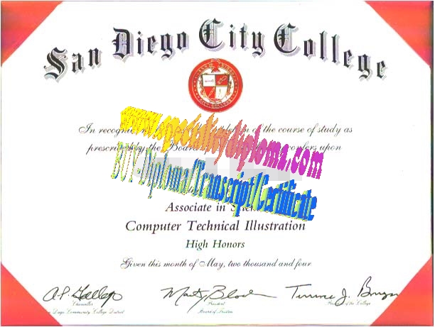 Buy San Diego City College Diploma Online