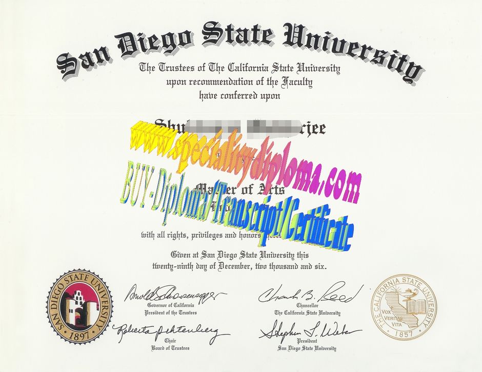 Buy San Diego State University Diploma Online