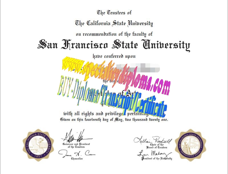 Buy San Francisco State University Diploma Online