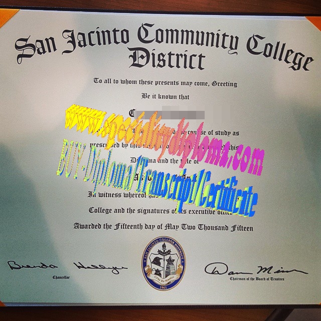 Buy San Jacinto Community College District Diploma Online