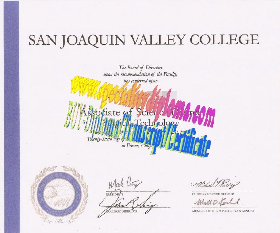 Buy San Joaquin Valley College Diploma Online