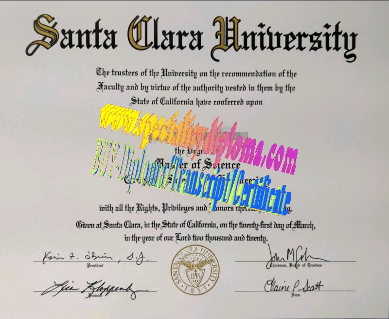 Buy Santa Clara University Diploma Online