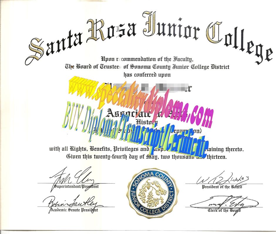 Buy Santa Rosa Junior College Diploma Online