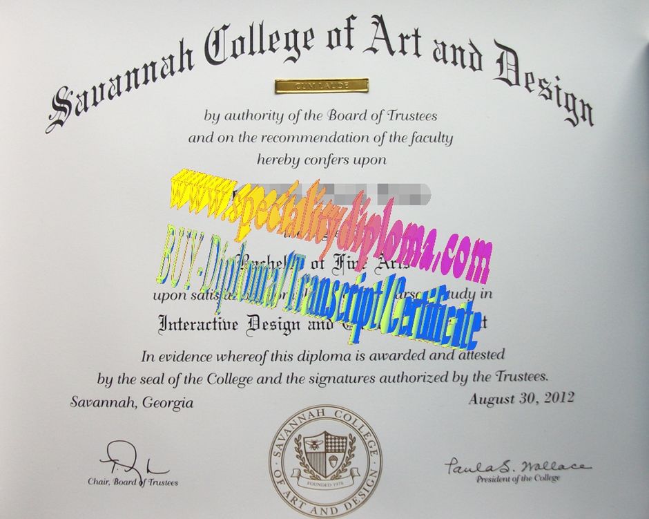 Buy Savannah College of Art and Design Diploma Online