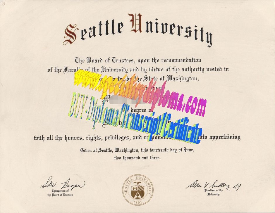 Buy Seattle University Diploma Online