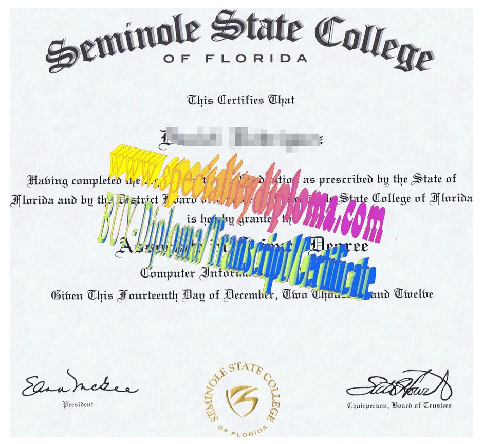 Buy Seminole State College Diploma Online