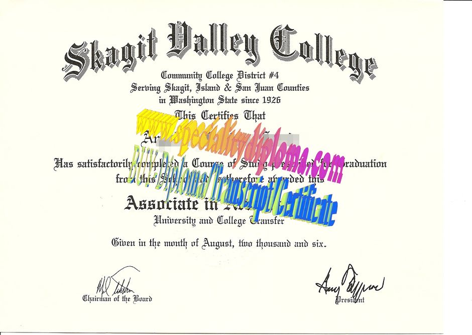 Buy Skagit Valley College Diploma Online