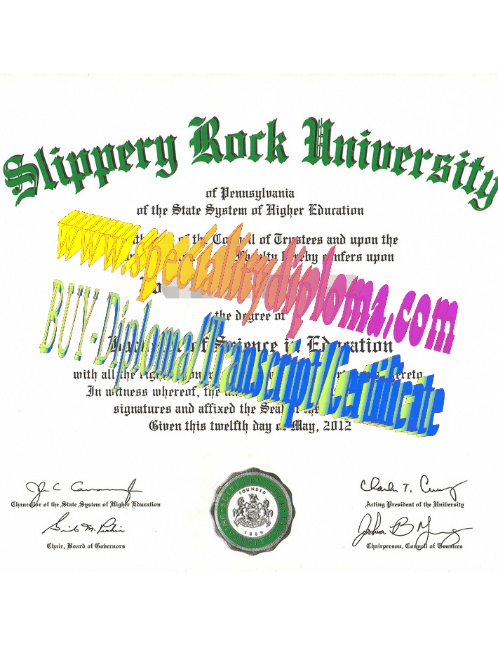 Buy Slippery Rock University of Pennsylvania Diploma Online