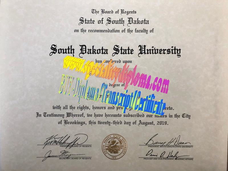 Buy South Dakota State University Diploma Online