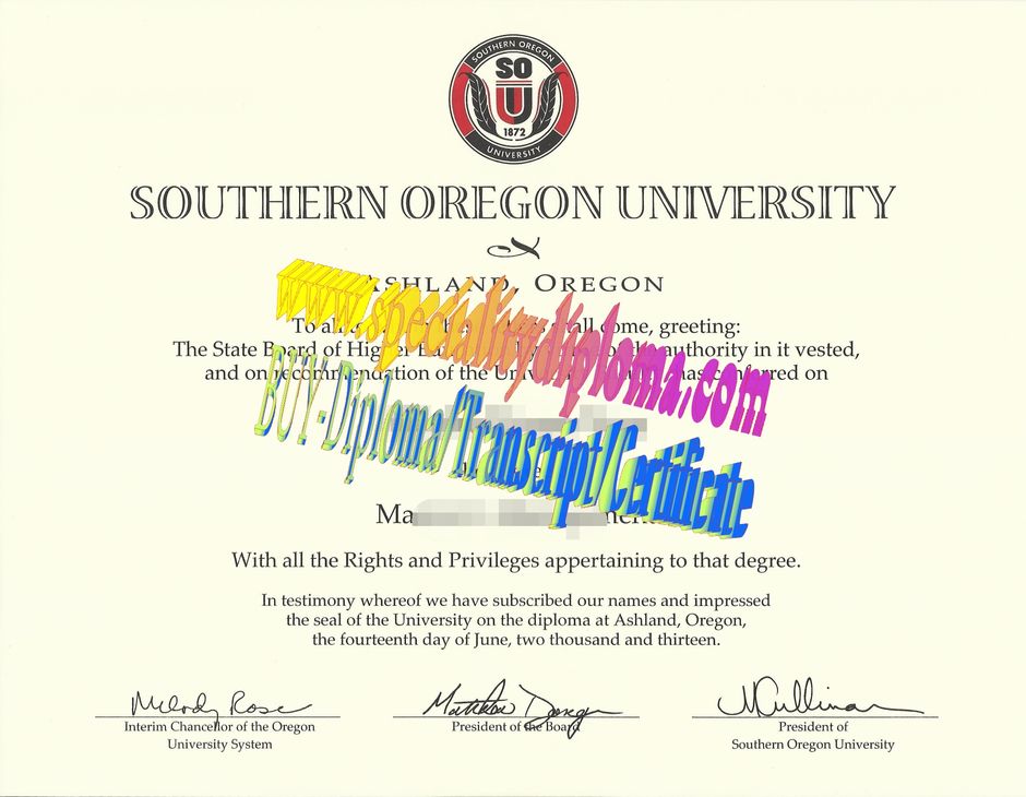 Buy Southern Oregon University Diploma Online