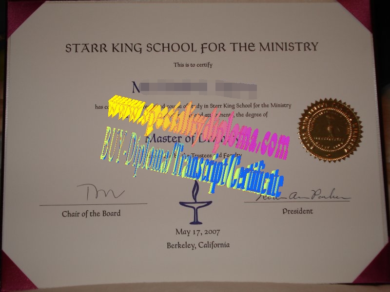 Buy Starr King School for the Ministry Diploma Online