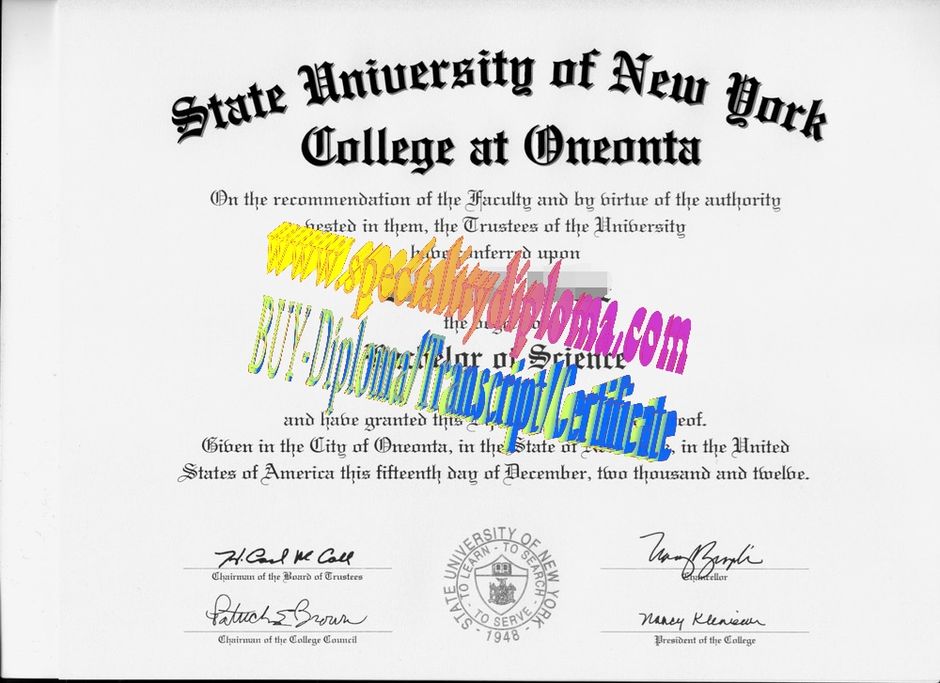 Buy State University of New York College at Oneonta Diploma Online