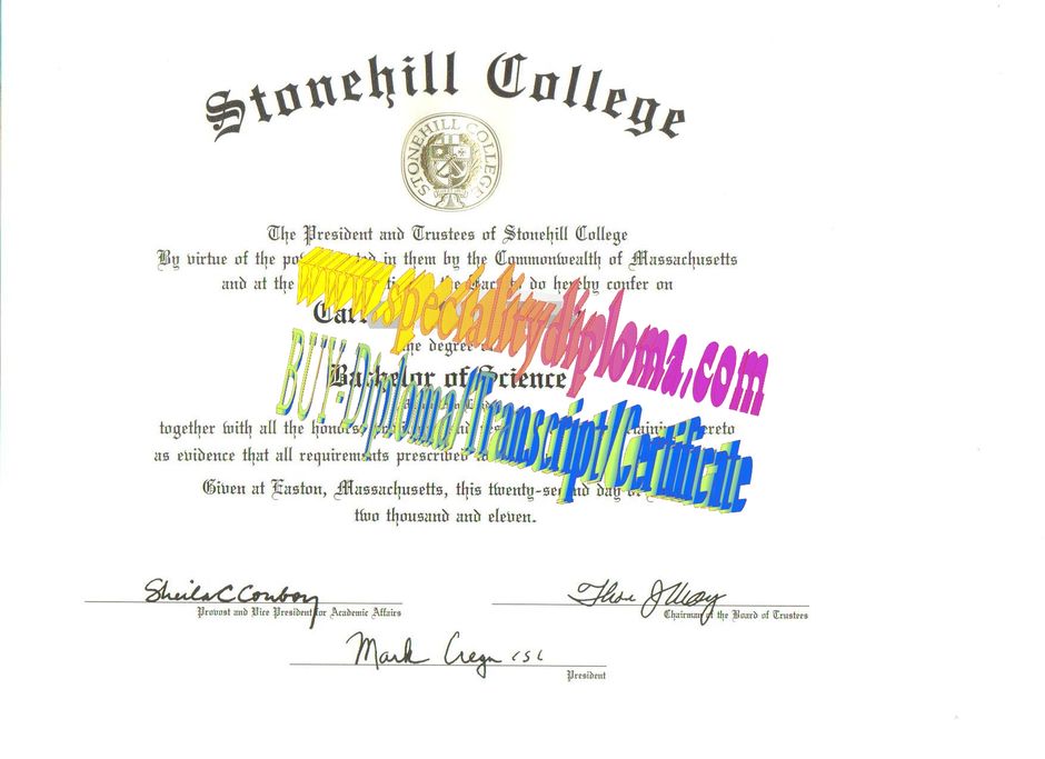 Buy Stonehill College Diploma Online