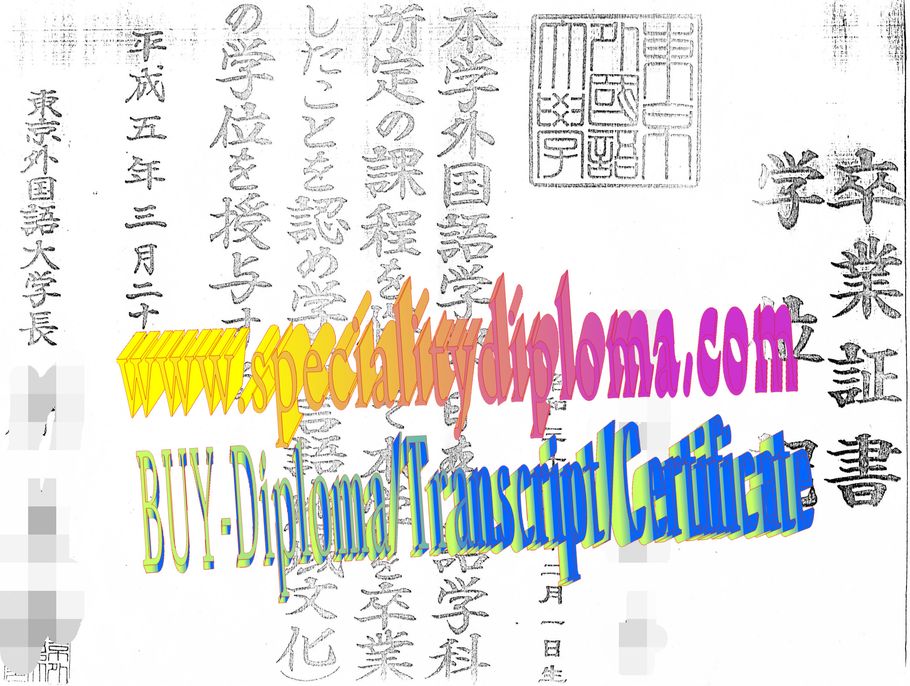 Buy fake Tokyo University of Foreign Studies Diploma